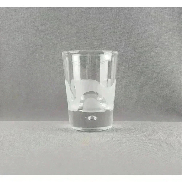 Bailey's On The Rocks Old Fashioned Drinking Glass Art Glass Controlled Bubble - Picture 3 of 6